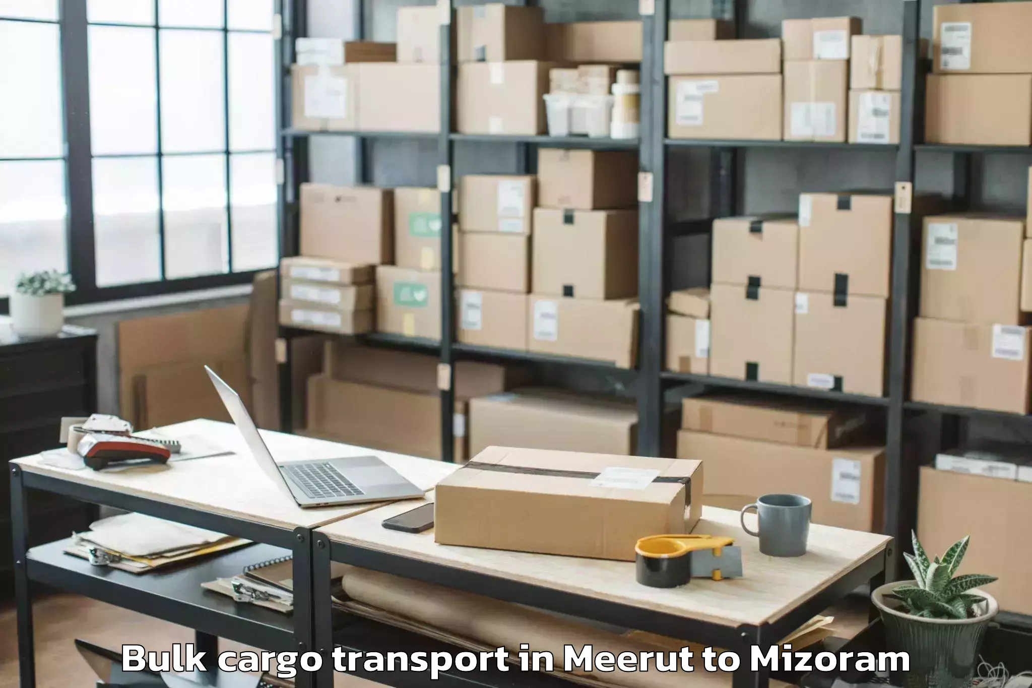 Easy Meerut to Zawlnuam Bulk Cargo Transport Booking